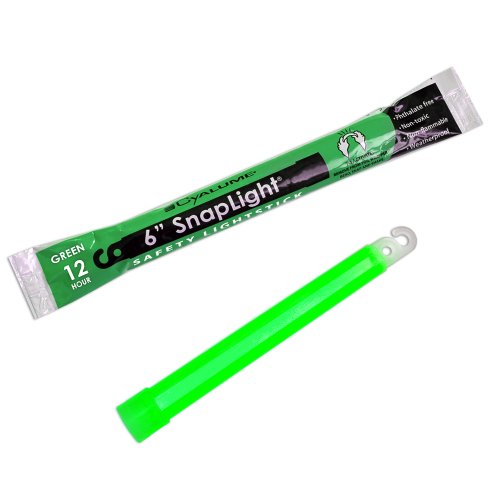 Cyalume SnapLight Industrial Grade Chemical Light Sticks, Green, 6″ Long, 12 Hour Duration (Pack of 10)