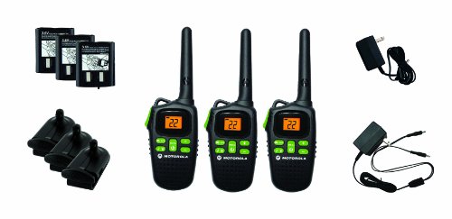 Motorola MD200TPR Giant FRS Two-Way – 10 Mile Radio Triple Pack – Black