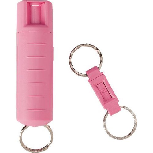 SABRE RED Compact Pepper Spray with Pink Key Case