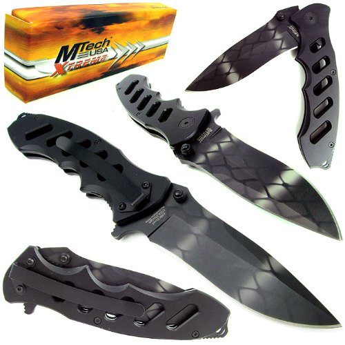 Mtech ChainLink Tactical Folding Pocket Knife with Aluminum Handle