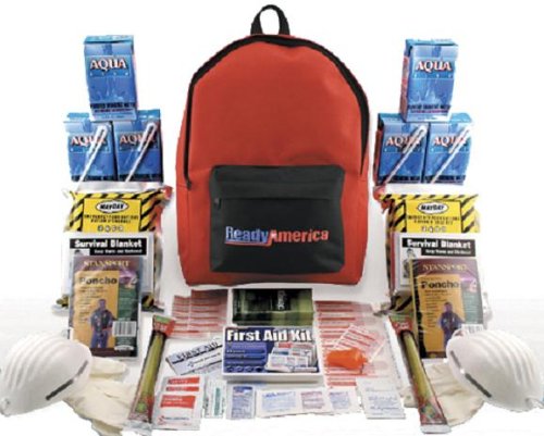 Quakehold! 70280 Grab-‘n-Go Emergency Kit, 2-Person, 3-Day Backpack