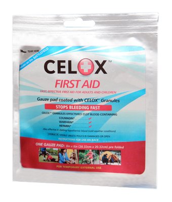 CELOX Gauze Pad, 8-Inch by 8-Inch