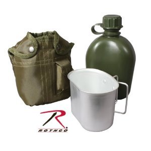 Rothco Canteen / Cup Kit with Cover in Olive Green