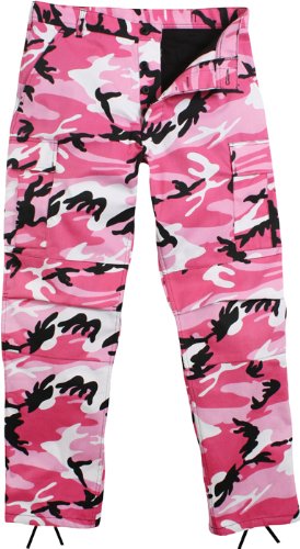 ROTHCO PINK CAMO B.D.U. PANTS – Poly Cotton Twill Material – Size XL