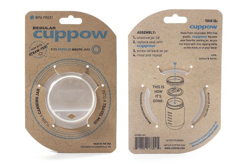 Original Cuppow Regular – Drinking Lid for Regular Mouth Canning Jar!