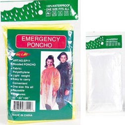 4 PACK – MUST HAVE item! Emergency Rain Coat Rainwear w/ Hood & Sleeve – Clear