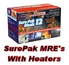 Sure-Pak: Genuine GI US Military MRE Complete Meals w/Heater, 12 Pack