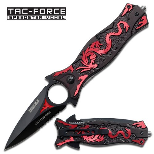 Tac Force TF-707RD Folding Knife 4.5-Inch Closed