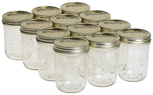 Kerr 0518 wide mouth mason jar pint, 16oz(case of 12)