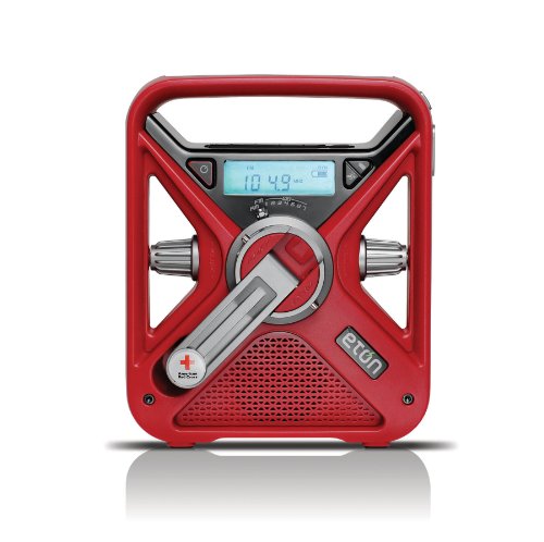 American Red Cross FRX3 Hand Turbine NOAA AM/FM Weather Alert Radio with Smartphone Charger – Red (ARCFRX3WXR)