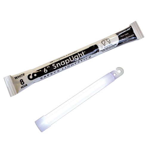 Cyalume SnapLight Industrial Grade Chemical Light Sticks, White, 6″ Long, 8 Hour Duration (Pack of 10)