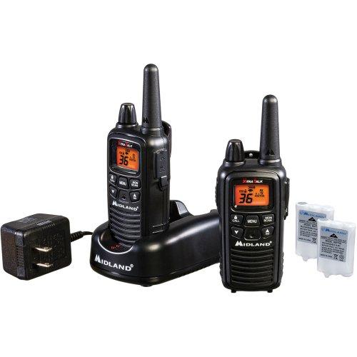 Midland Consumer Radio LXT600VP3 36 Channel GMRS with NOAA Weather Alert Up to 26 Mile Range and with Rechargeable Batteries and Charger