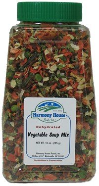 Harmony House Foods Soup Mix, Dried Vegetable, 12 Ounce Quart Size Jar