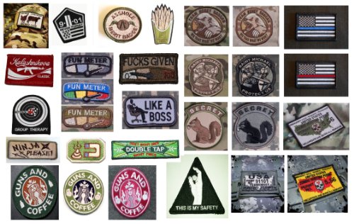 Tactical Military Morale Hook & Loop Velcro Patches – 20+ Choices