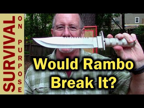 $8 Harbor Freight Survival Knife – Will It Break? – The Rambo Survival Knife Project