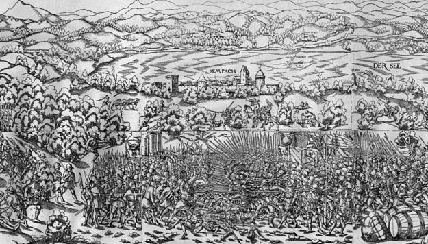 Today is the anniversary of three famous battles. 1386, Battle of Sempach.