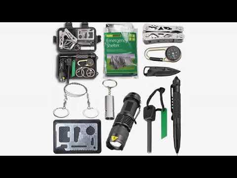 Must See Review! HSYTEK Survival Gear Kit 11 in 1 , Professional Outdoor Emergency Survival Tools..